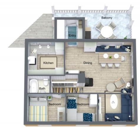 Backdate 2  Bedroom House Plan Examples