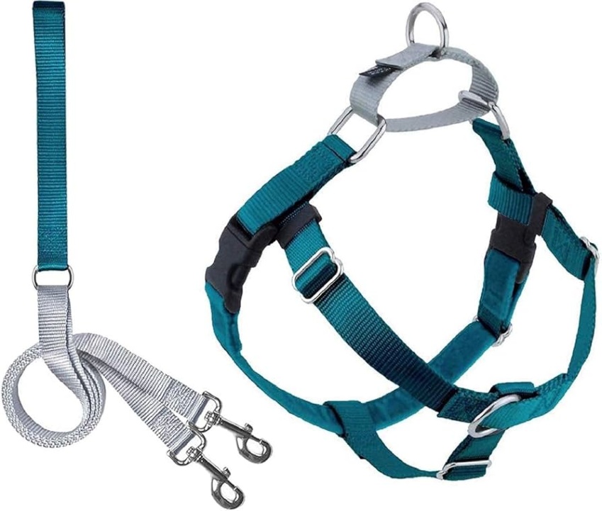 Backdate 2  Hounds Design 88557076 No Pull Dog Harness With LeashXX Large ( Zoll  Wide) XXLTeal