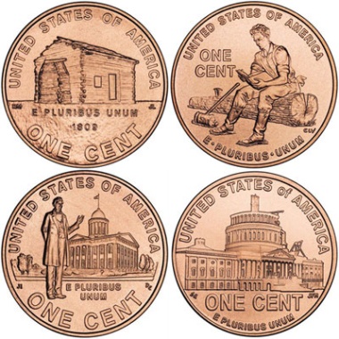 Backdate 3  Lincoln Cents   Lincoln Bicentennial Cent Designs