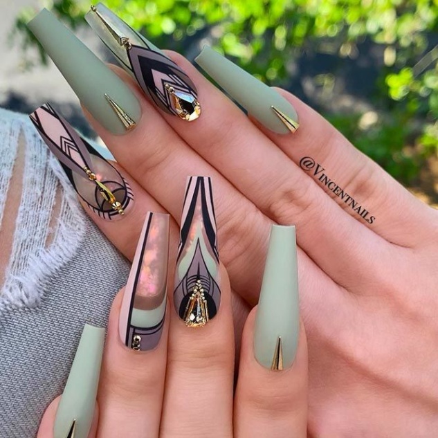 Backdate 5  Coffin Acrylic Nails Designs To Sport In