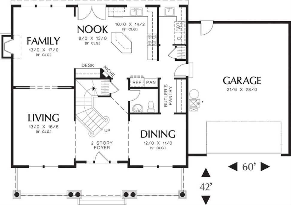 Backdate 5 Farmhouse Style House Plan -  Beds