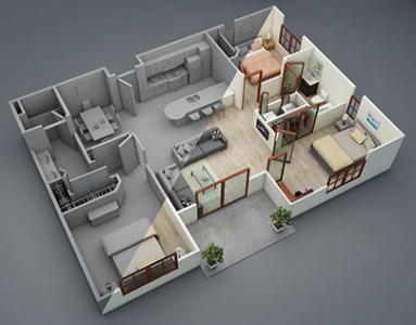 Niche Utama 1 D Floor Plan For Airbnb Property :: Behance