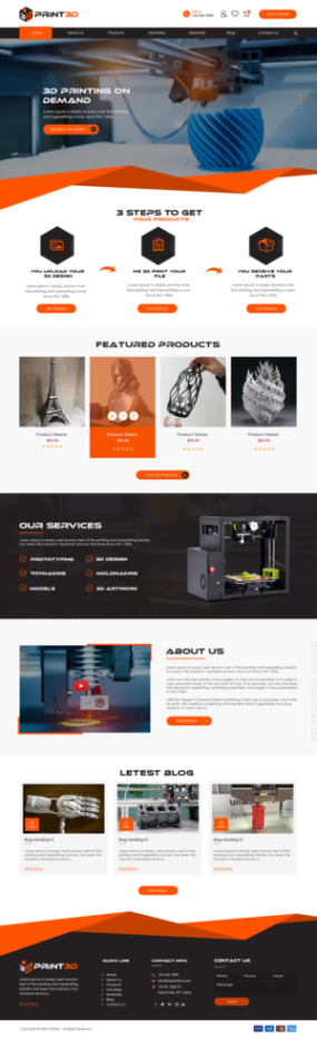 Niche Utama 1 D Printing Websites   Custom D Printing Web Designs