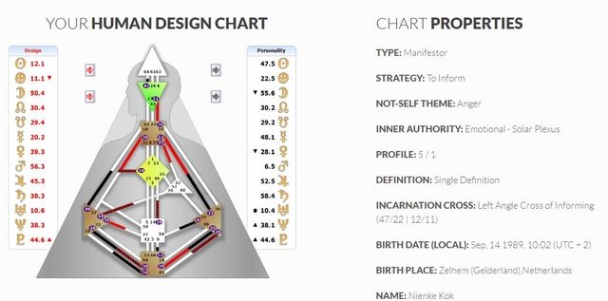 Niche Utama 1 Human Design Nienke: Manifestor :