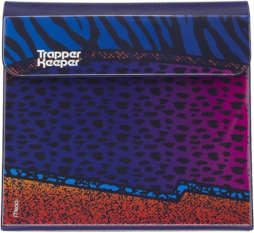 Niche Utama 1 Trapper Keeper Binder, Retro Design, " Binder,  Folders And Extra Pocket,  Metal Rings And Spring Clip, Secure Storage, Animal, Mead School Supplies