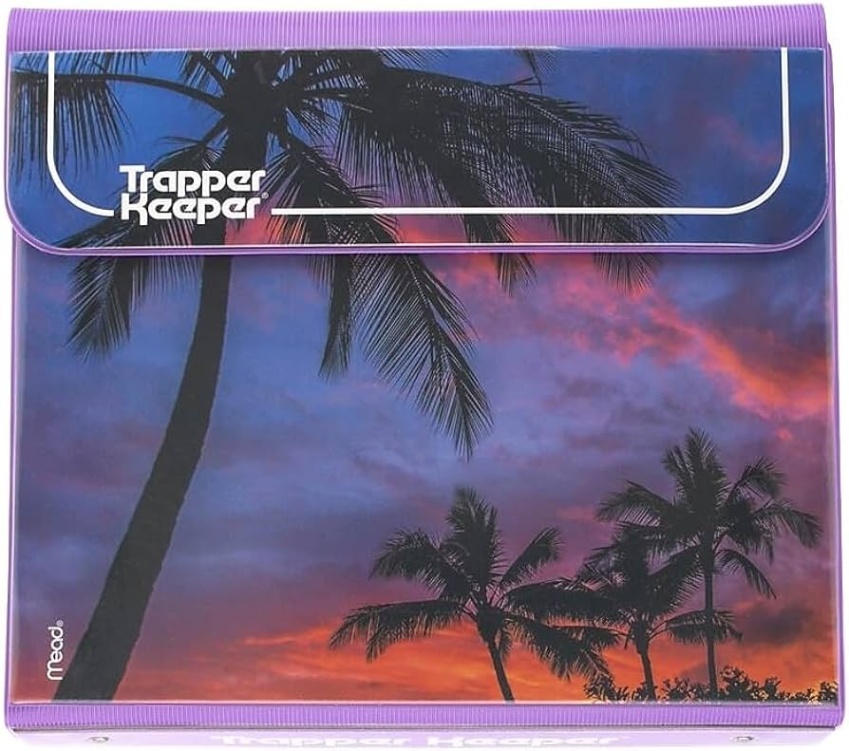 80s trapper keeper designs Niche Utama 1 Trapper Keeper Binder, Retro Design,  Zoll Binder Enthält  Ordner und  Extra Tasche, Metallringe und Federclip, Sichere Aufbewahrung, Palmen, Mead