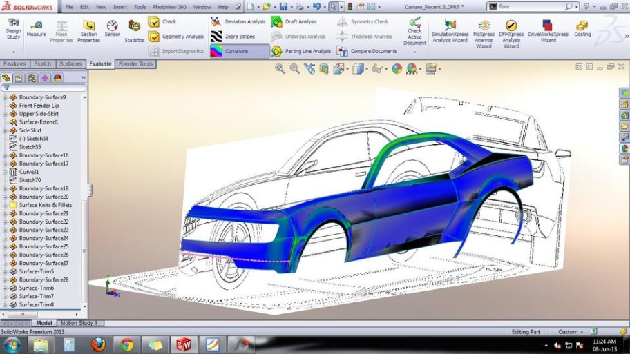 Niche Utama 1 Tutorial: Car Design: Camaro Body Design  D CAD Model Library