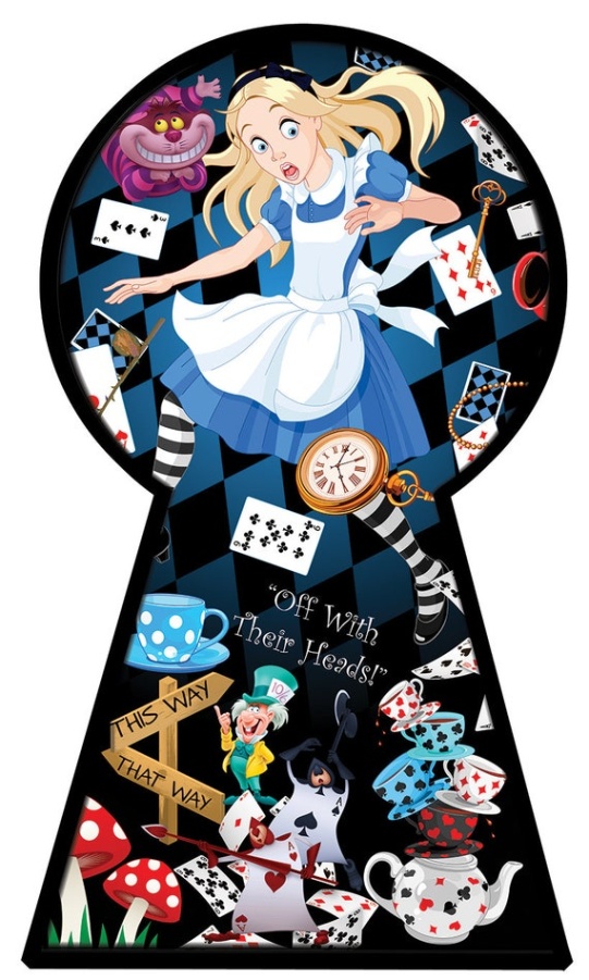 Niche Utama 2 Alice In Wonderland Key Keyhole Decal Adhesive Vinyl Sticker Design  Sizes  Poster Wall Design