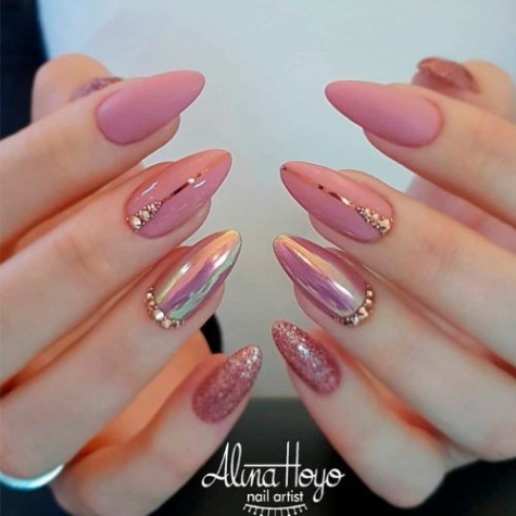 Niche Utama 2  Almond Nails Designs To Refresh Your Look  Jel Tırnaklar