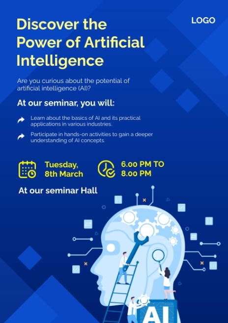 Niche Utama 2 Artificial Intelligence Flyer Vorlage  PosterMyWall