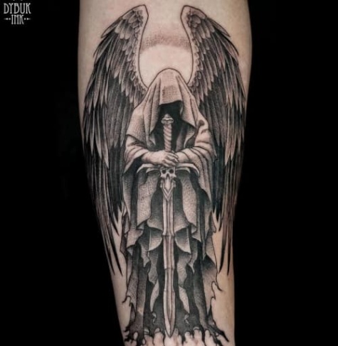 Angel Of Death Tattoo Designs