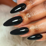 Almond Nail Designs Black