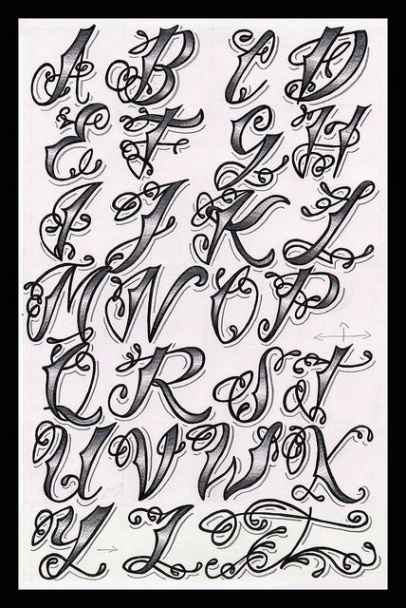 Niche Utama 2 Cholo Tattoo Alphabet