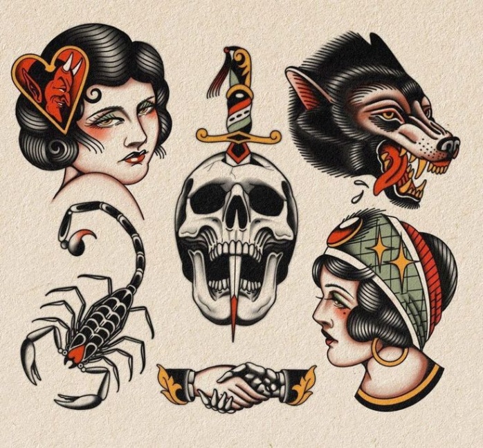 Niche Utama 2 + Cool Old School Tattoos Ideas () American Traditional