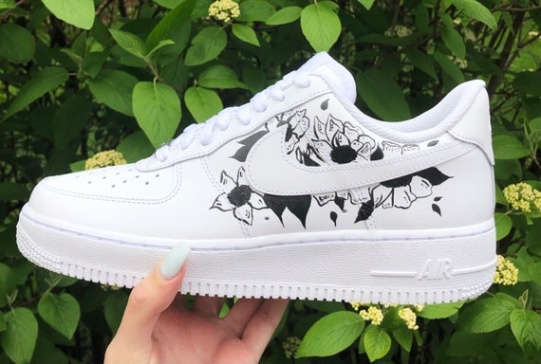 Niche Utama 2 Custom Nike Airforce  Floral Design - Etsy