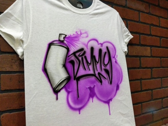 Niche Utama 2 Individuelles Airbrush T Shirt  Graffiti Spraydose Design