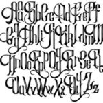 Alphabet Lettering Tattoo Design