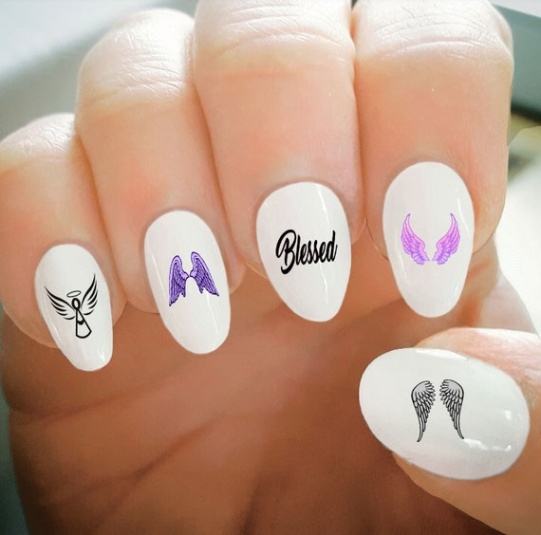 Angel Wings Nail Design